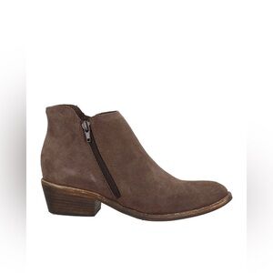 OROSCURO Italy Brown Suede Ankle Boots EU38 Leather Sole Zip